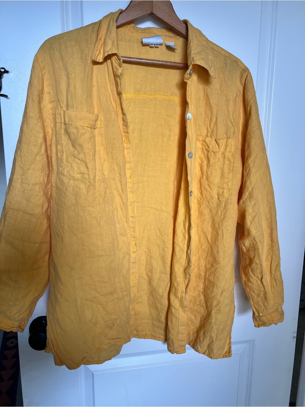 Vintage chicos Lightweight Linen Shirt - Yellow